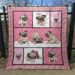 Pugs Are Cute Clt180662 Quilt Blanket and Home Decor