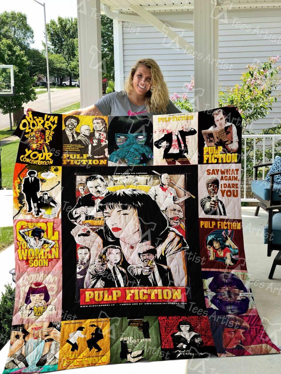 Pulp Fiction Quilt Blanket 0515 and Home Decor