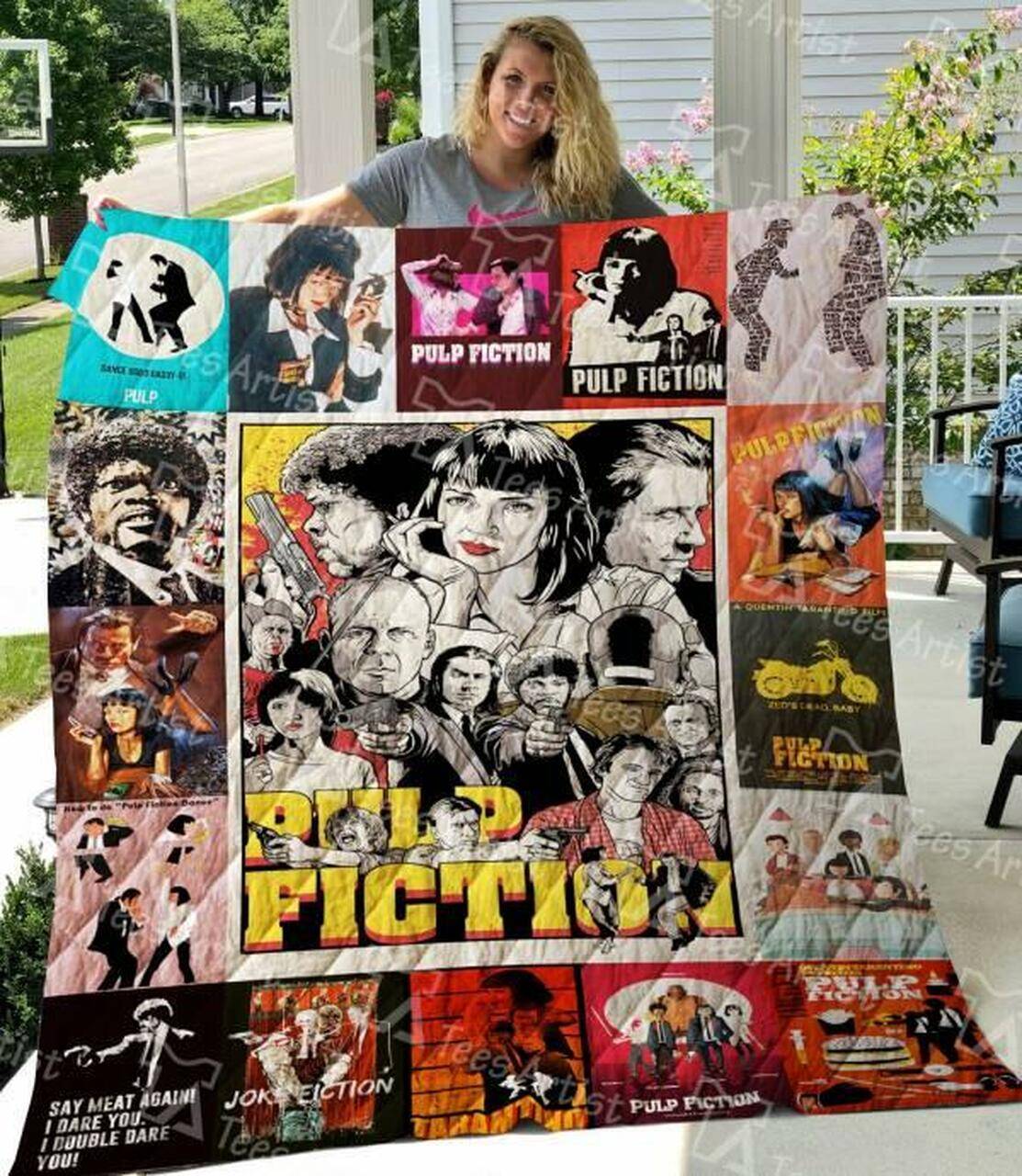 Pulp Fiction Quilt Blanket M120625 Quilt and Home Decor