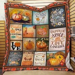 Pumkin Spice JFJ11679 3D Customized Quilt 2707 and Home Decor