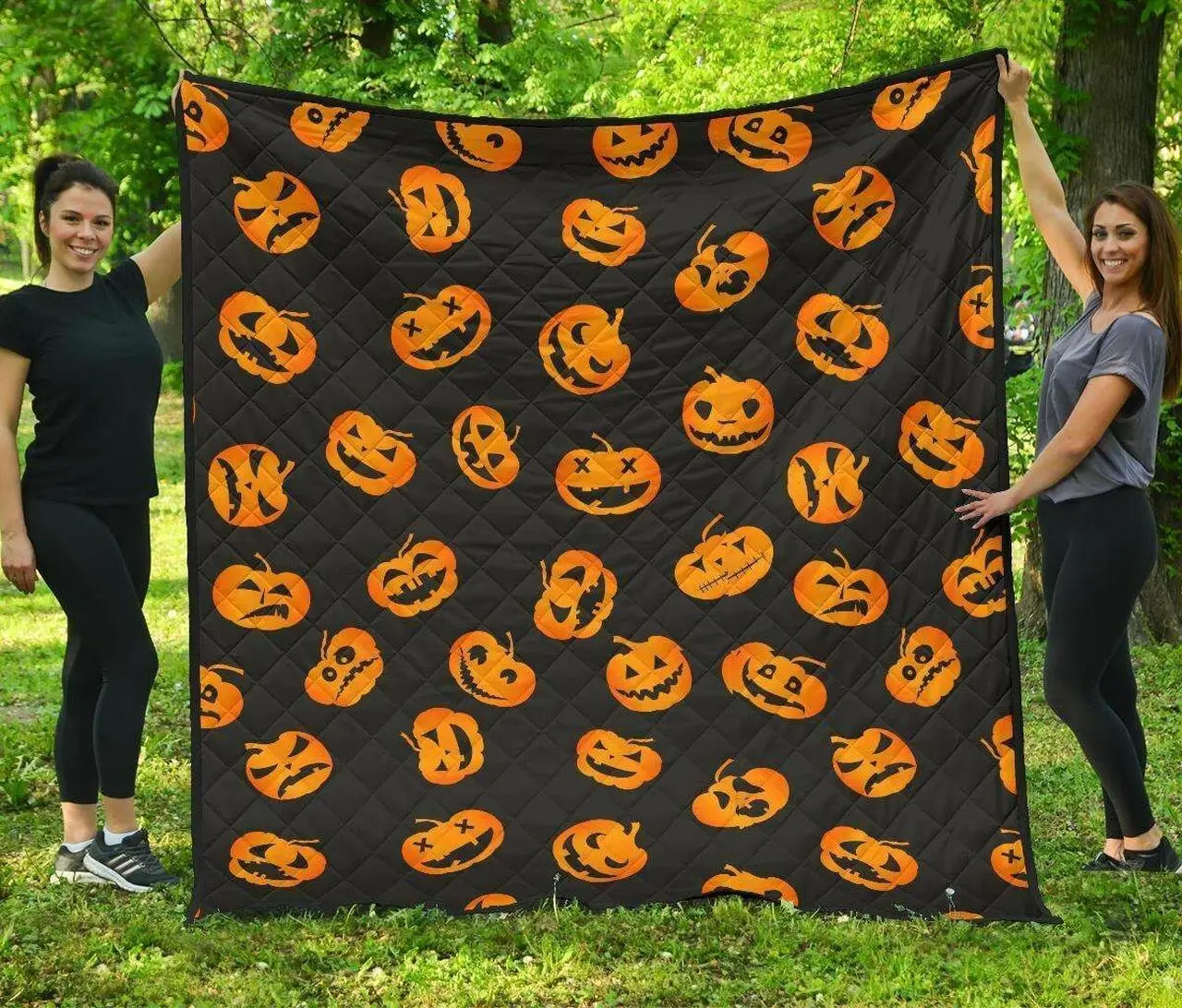 Pumpkin Halloween HUR19098 3D Customized Quilt 2307 and Home Decor
