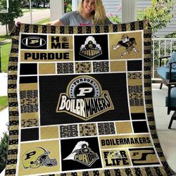 Purdue Boilermakers Blanket Th1607 Quilt and Home Decor