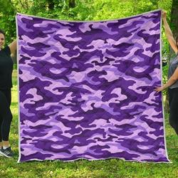 Purple Camouflage Cl17100486Mdq Quilt Blanket and Home Decor