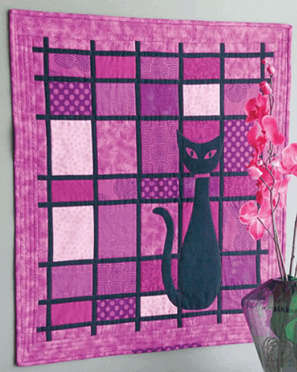 Purple Cat Quilt Tdhqg and Home Decor