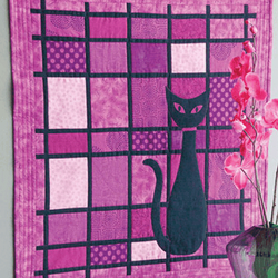 Purple Cat Quilt Tdhqg and Home Decor