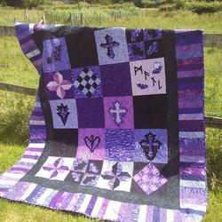 Purple Cross Quilt Tdhur and Home Decor