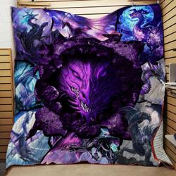 Purple Dragon JFJ11690 3D Customized Quilt 2707 and Home Decor