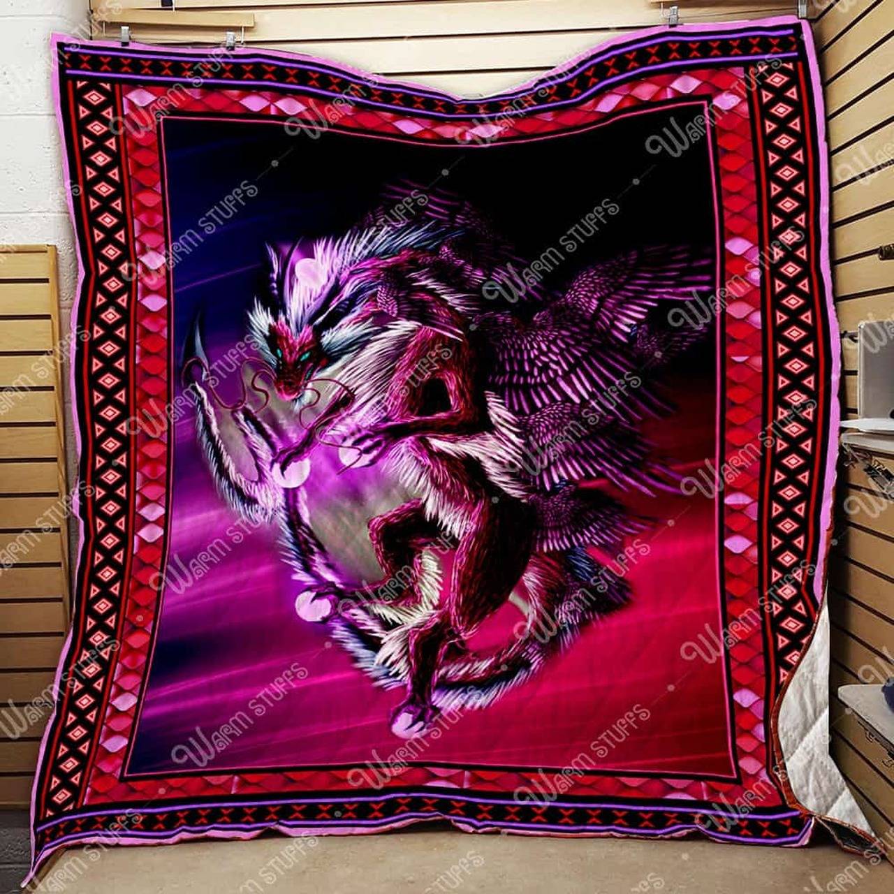 Purple Dragon Quilt and Home Decor