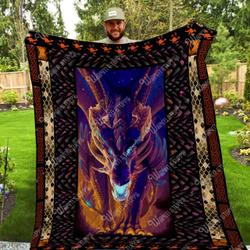 Purple Dragon Quilt Kh and Home Decor