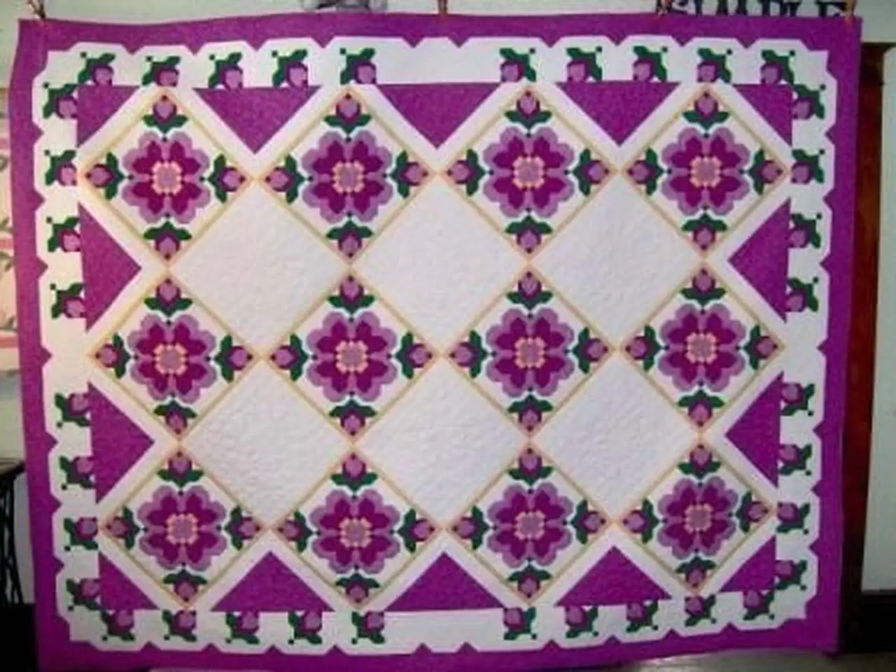 Purple Flower Quilt Tdhxr and Home Decor