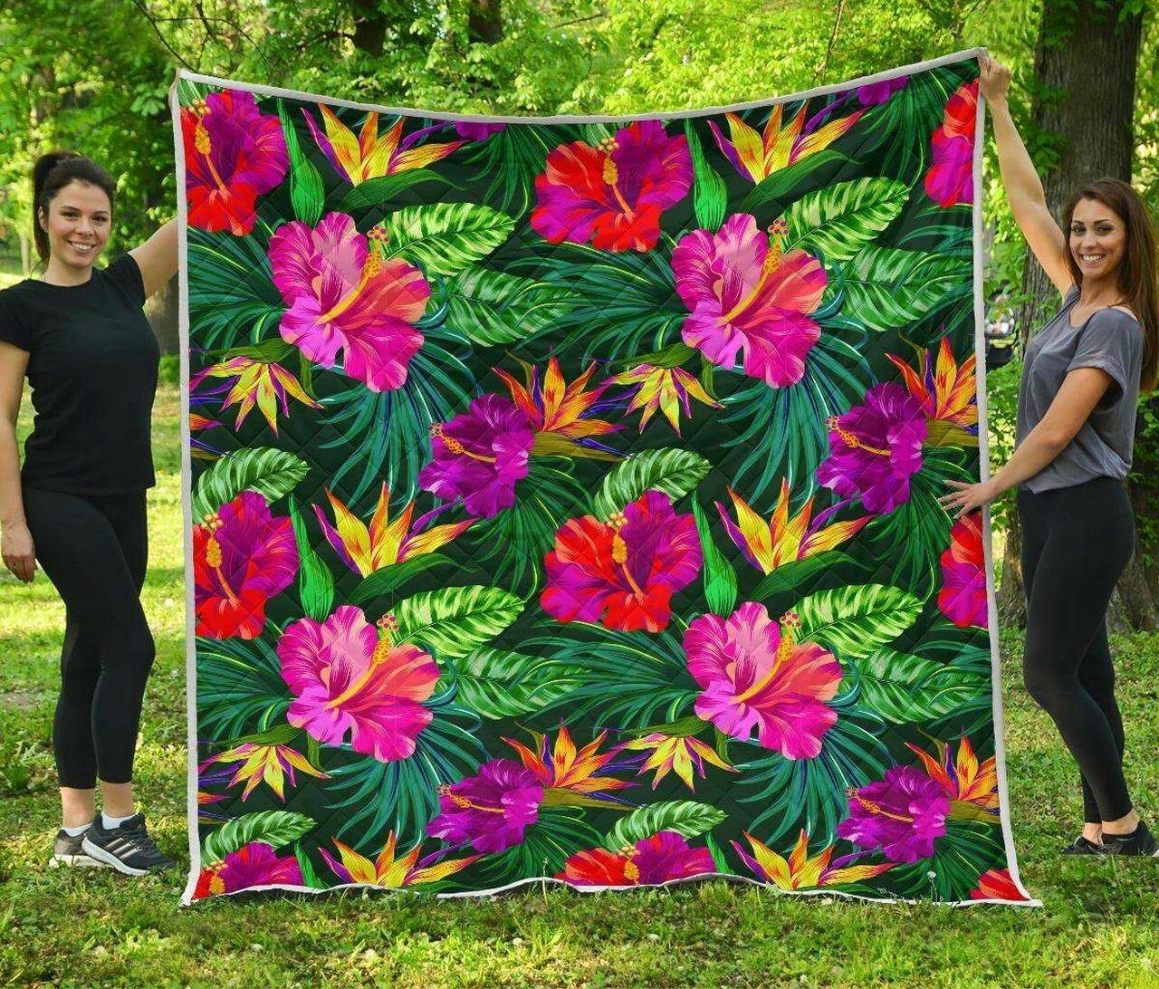Purple Tropical Cl17100505Mdq Quilt Blanket and Home Decor
