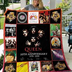 Queen 50Th Aniversary Quilt Blanket  Limited Quilt Blanket and Home Decor