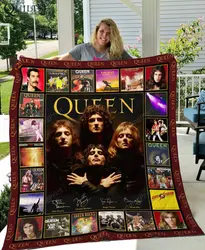 Queen Rock Band Quilt Blanket Gifts For Fans Birthday Christmas Music Gifts and Home Decor