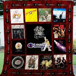 Queen We Are The Champions Washable Handmade  Quilt Blanket For Fans and Home Decor