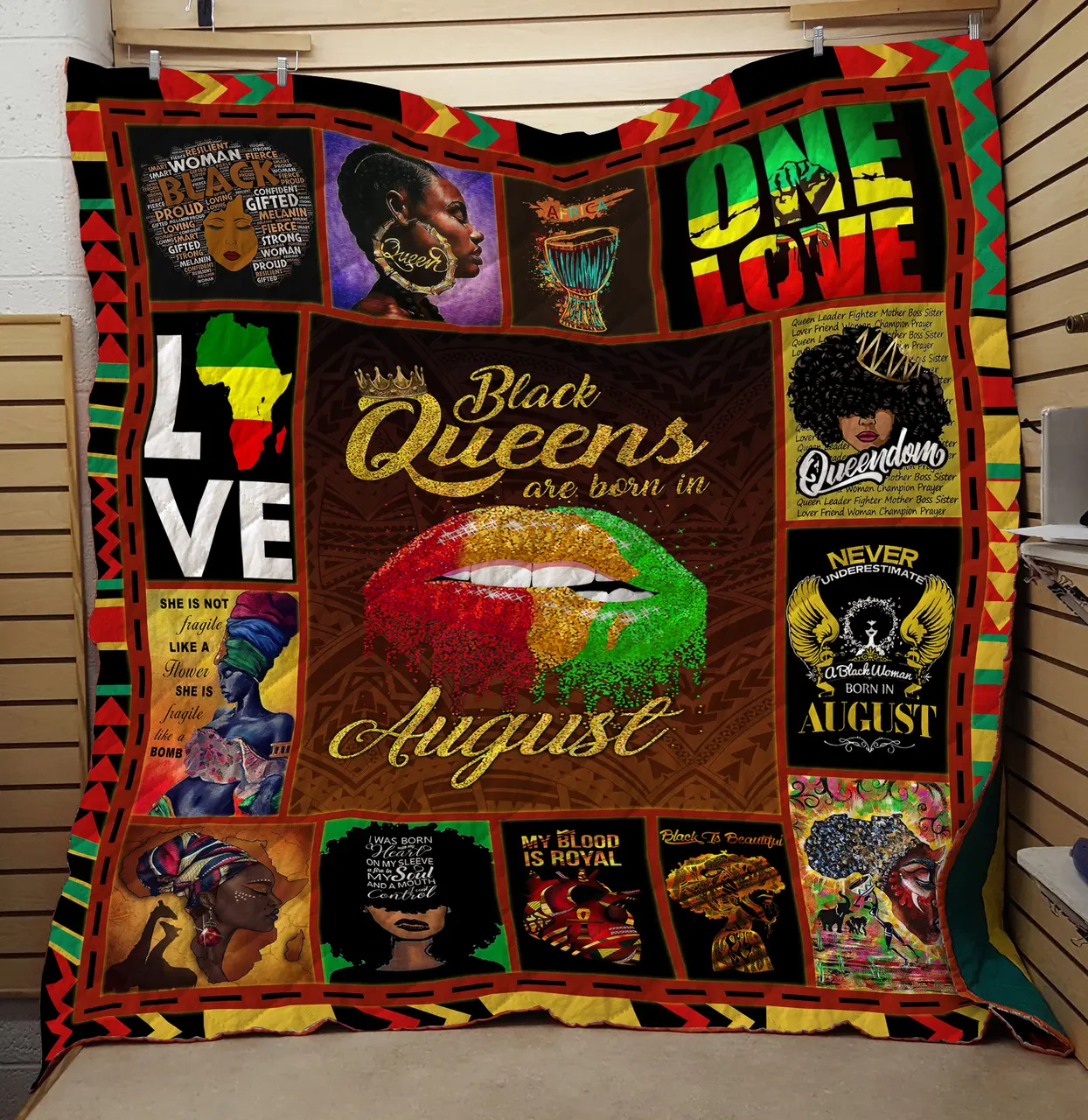 Queens Are Born In August HUR21509 3D Customized Quilt 2307 and Home Decor