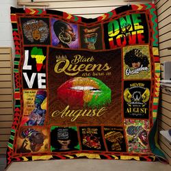Queens Are Born In August HUR21509 3D Customized Quilt 2307 and Home Decor