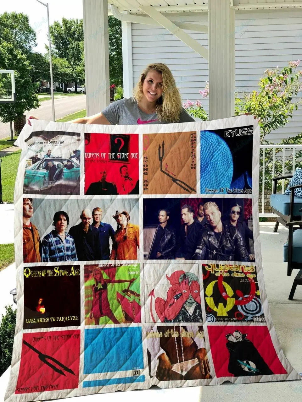 Queens Of The Stone Age Albums Quilt Blanket 02 and Home Decor