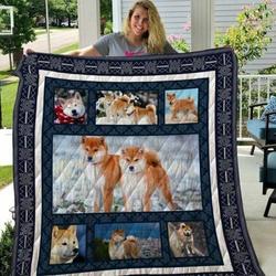 Qui10001 Shiba Inu 3D Personalized Customized Quilt Blanket 33 and Home Decor