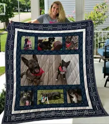 Qui28009 German Shepherd Quilt Blanket and Home Decor
