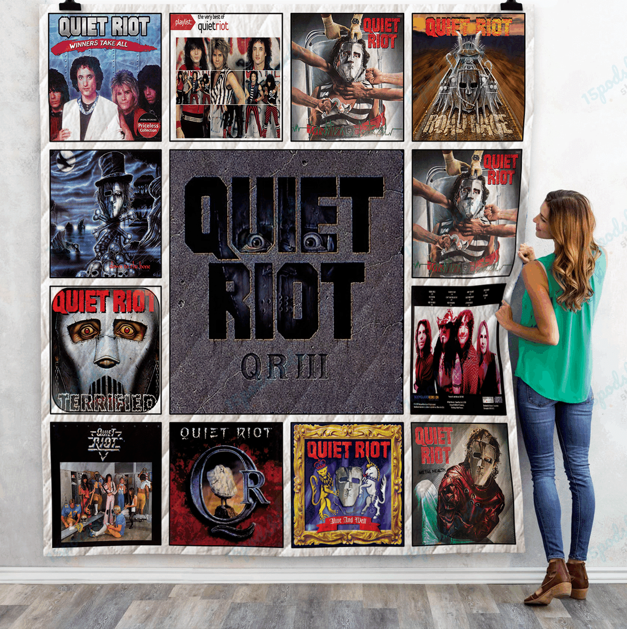 Quiet Riot Albums Quilt Blanket Ver13 and Home Decor