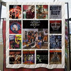 Quiet Riot Quilt Blanket and Home Decor