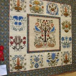 Rabbit And Flower Pots Quilt Tdhsi and Home Decor