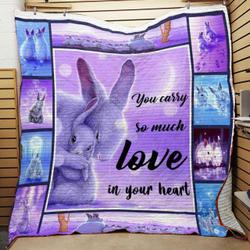 Rabbit JFJ11767 3D Customized Quilt 2707 and Home Decor