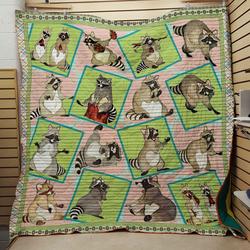 Racoon 2802035 3D Customized Quilt Blanket 616 and Home Decor