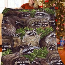 Racoon JFJ11783 3D Customized Quilt 2707 and Home Decor