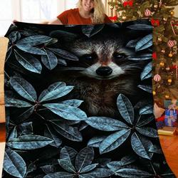 Racoon JFJ11786 3D Customized Quilt 2707 and Home Decor