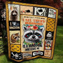 Racoon Quilt Blanket Bbb040619Mh and Home Decor