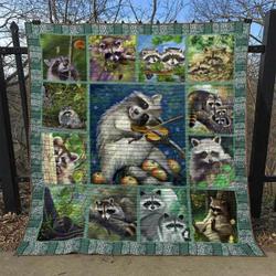 Racoon Qv210529 Quilt Blanket and Home Decor