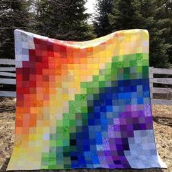 Rainbow Hur Quilt Cysidm and Home Decor
