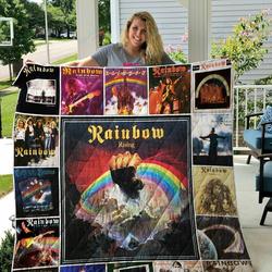 Rainbow Quilt Blanket 01458 and Home Decor