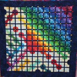 Rainbow Squiggles Quilt Tdhaf and Home Decor