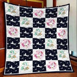 Rainbow Unicorn KL2409129CL Quilt Blanket and Home Decor