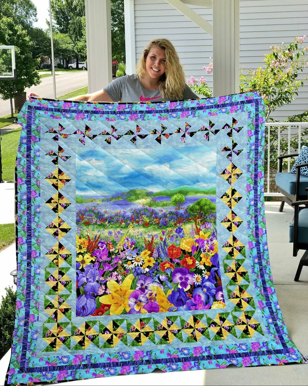 Raining On Wild Meadow Quilt and Home Decor