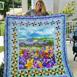 Raining On Wild Meadow Quilt and Home Decor