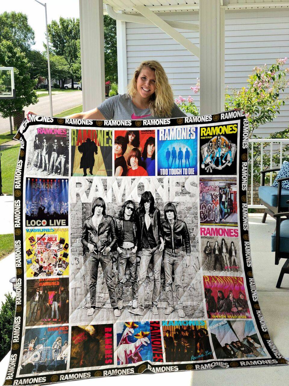 Ramones Cover Poster Quilt Blanket and Home Decor