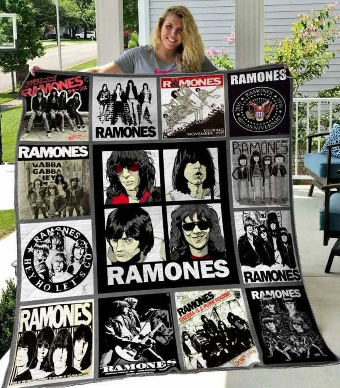 Ramones Quilt Blanket Hvt040625 Quilt and Home Decor