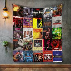 Ratt Album Covers Quilt Blanket and Home Decor