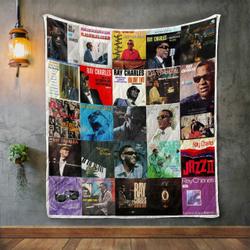 Ray Charles Album Covers Quilt Blanket and Home Decor