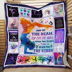 Reach For The Stars Gymnastics JFJ11840 3D Customized Quilt 2707 and Home Decor