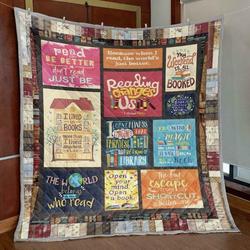 Reading Changes Us Quilt Blanket Th19  Quilt and Home Decor