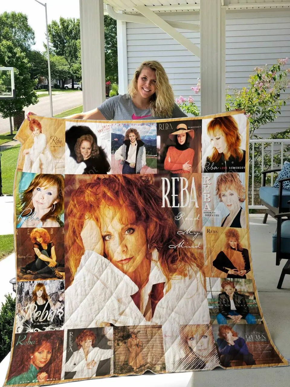 Reba Mcentire Quilt Blanket For Fans Ver 17 and Home Decor