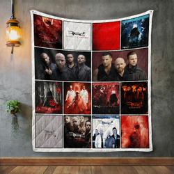Red Album Covers Quilt Blanket and Home Decor