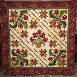 Red Bouquets Quilt Tdhqp and Home Decor