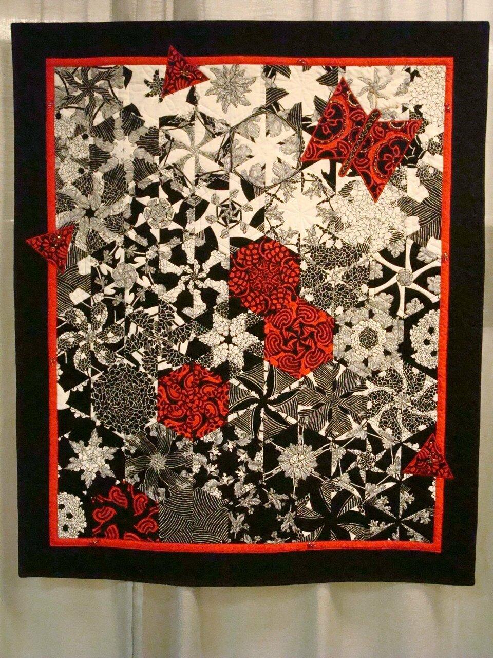 Red Butterfly Flower Quilt Tdhho and Home Decor