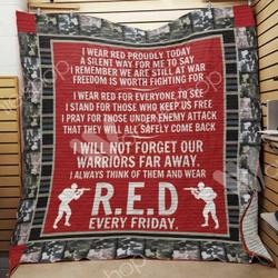 Red Deployed Ee11878 Quilt Inkp0108 and Home Decor