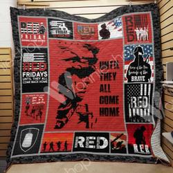 Red Deployed Ee13967 Quilt Inkp0108 and Home Decor
